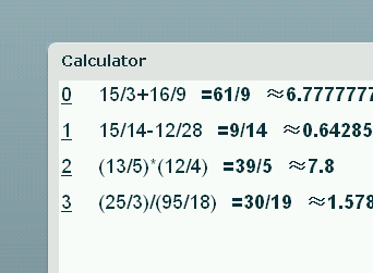 Operations with Fractions