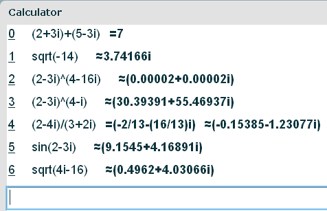 The Online Scientific Calculator for Complex Numbers